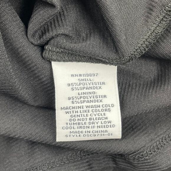 Collective Concepts Dress Size S Black Ruched Sleeveless Stretchy Bodycon Midi - Picture 13 of 14